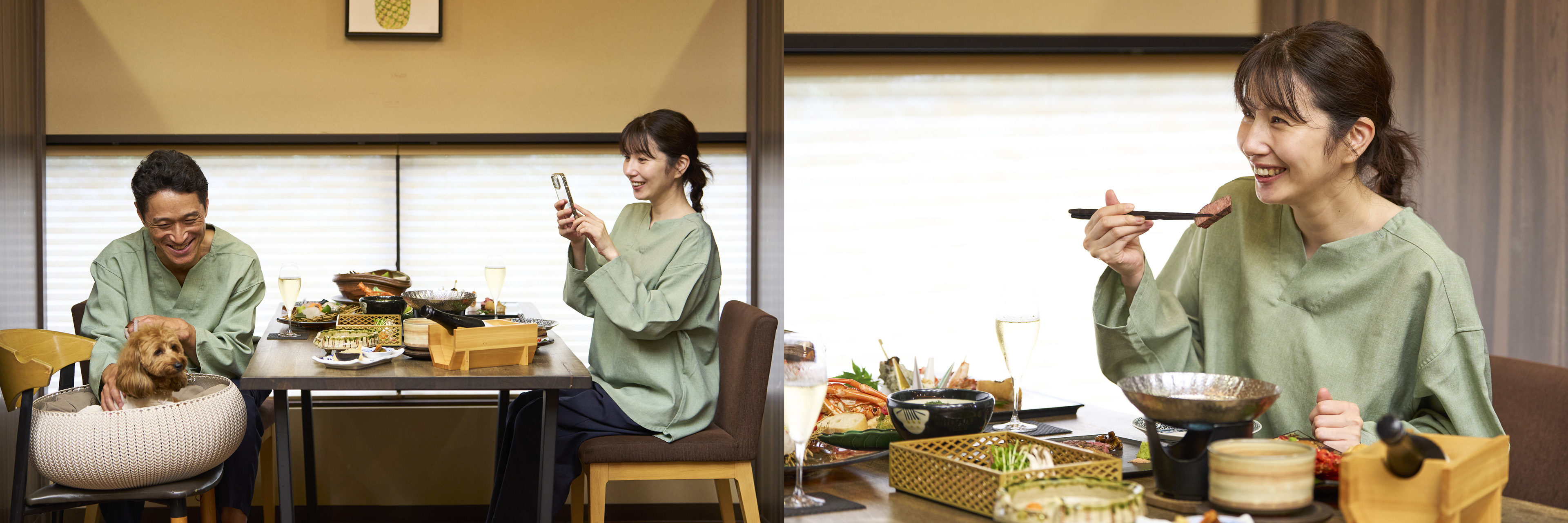 上天草の美味を堪能。ペットと一緒に過ごす、しあわせ時間。